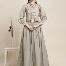 madhuram textiles Embroidered Stitched Lehenga Choli-picture-12