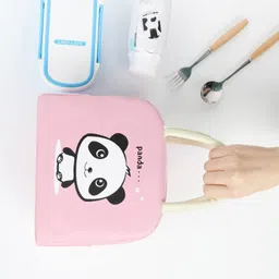krishna world enterprise Leaf Blue - Blue Feather Lunch Bag and Panda Lunch Bag Waterproof Lunch Bag image 5