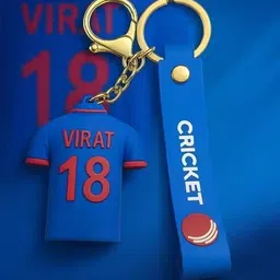 world gift mart Virat Kohli 18 Jersey Keychain | Indian Cricket Team Themed Stylish Cricket Key Chain-picture-15