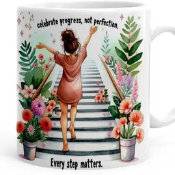 kesari gift Celebrate Progress Not Perfections Printed (ps25080)_new Ceramic Coffee Mug-picture-14