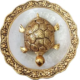 metal handicrafts Tortoise With Plate Decorative Showpiece - 2 cm-picture-28