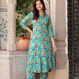 nama Women Viscose Rayon Kurta Pant Set image 1