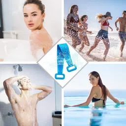 gymsy Silicone Back Scrubber Belt Soft Body Massage Cleaning Exfoliating Bath Brush. BB@KFJ Free-standing Bathtub-picture-32