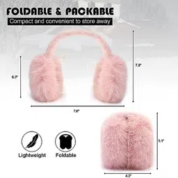 royal luxury Foldable Unisex Rabbit Ear Plush Earmuffs for Winter Warmth & Style Ear Muff image 4