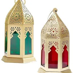 afcrafts Red, Blue Metal Table Lantern image 4