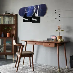 parikshit sublimation Acrylic Skateboard Wall Holder Black Stand Organizer Wall Mounted 5 cm x 17 cm Skateboard image 5