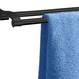 fortune 18 Inch Towel Rack, Towel Stand, Towel Hanger, Towel Rod Bathroom Accessories Black Towel Holder image 2
