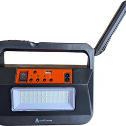 smuf AK-1750 Portable Solar Inverter + 3 Bulb + Solar Plate + Mobile Charging Cable 10 hrs Flood Lamp Emergency Light image 2
