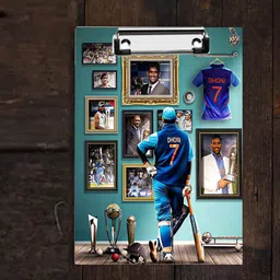 snadvertising MS Dhoni Thala Digital Reprint Clip Board Exam Pad Size 14x10 Inches (ep218) image 3