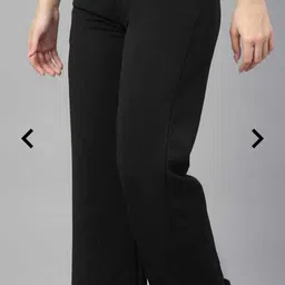 ankit collection Women Straight Fit Black Cotton Blend Trousers-picture-21