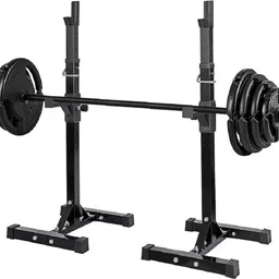 iris Adjustable Height 40"66"Portable Dumbbell Racks Sturdy Steel Squat Rack Barbell Multipurpose Fitness Bench image 5