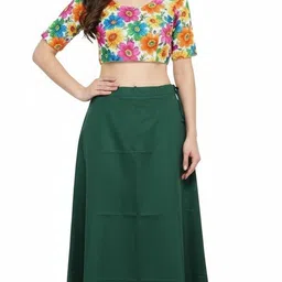 SANIGOLD Bottle green Pure Cotton Petticoat-picture-45