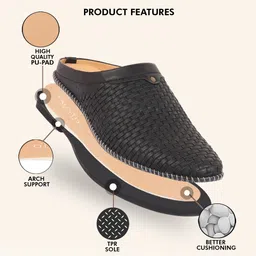 fausto Back Open Knit Design Casual Fashion Party Wedding Evening Cut Shoe Slip On Ethnic Mule For Men image 3