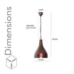 kapoor lampshades Runa Single Light Ceiling Pendant in Antique Copper Finish image 5