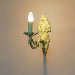 fos lighting Pyramind Aluminium Candle Wall Light (Green) image 2