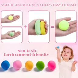 crafty villa Craft kit Non-Toxic Modelling Magic Fluffy Foam Bouncing Clay Putty Kit Kids image 4