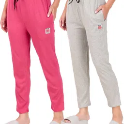 tsporrt Pack of 2 Women Solid Multicolor Track Pants-picture-44