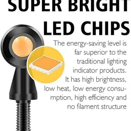 anyride Original Waterproof Aluminum Bullet Shape Turn Signal Lights Indicator Indicator Light Motorbike LED (12 V, 5 W) image 2