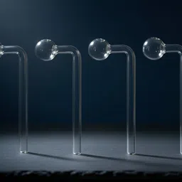 wishingbell natural 6 inch Bend Glass Oil Burner Pipe Transparent (Pack of 4) Borosilicate Glass Inside Fitting Hookah Mouth Tip-picture-32