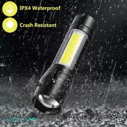 bloomify 2 in 1 Led Flashlight Zoom Light Mini Size Torch 6 hrs Torch Emergency Light image 3