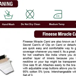 finesse miracle cami Women Multicolor Mock Camisole image 2