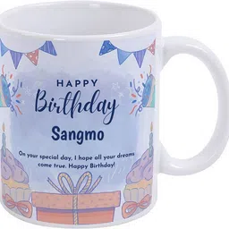 giftuation Happy Birthday Sangmo / Gift for Birthday Ceramic Coffee Mug-picture-31