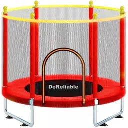 dereliable 55" Trampoline with Enclosur Net Foam cover 100Kg weight capacity fr kids Adults Trampoline image 2