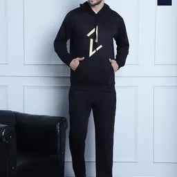 mack jonney VIMAL JONNEY Pack Of 2 Typography Printed Cotton Fleece Tracksuits image 1