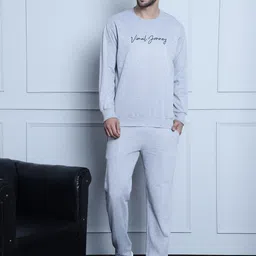 mack jonney VIMAL JONNEY Pack Of 2 Brand Logo Printed Cotton Fleece Tracksuits image 2