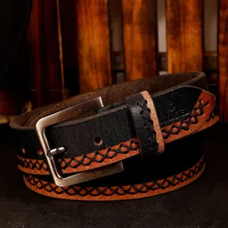 The Roaster Lifestyle Co. Men Textured Leather Belt-image-23