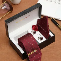 MUTAQINOTI Men Tie Cufflinks Pocket Square Accessory Gift Set-picture-24