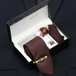 MUTAQINOTI Men Silk Necktie Accessory Gift Set-image-75