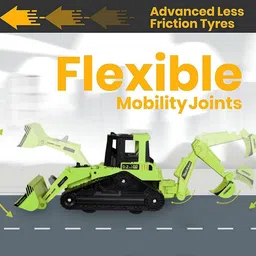 aadhvya Construction Realistic 2 in 1 Excavator Bulldozer Truck for Kids image 4