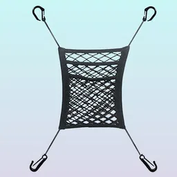 frexis 3-Layer Car Mesh Organizer, Seat Back Net Bag, Automotive Seat Back Organizers, Car Multi Pocket image 1