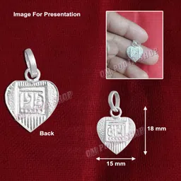 om pooja shop Om Pooja Shop-Sacred Designer Hii Locket in Sterling Silver Silver Yantra image 2