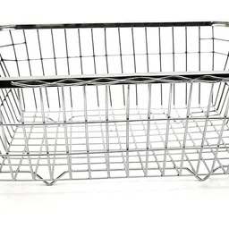 meezo Dish Drainer Kitchen Rack Dish Drainer Basket for Kitchen Utensils Drainer/Plate Stand/Bartan Basket Steel image 4