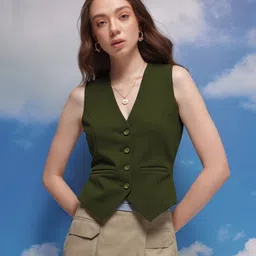 perfect productions Solid Women Waistcoat-picture-25