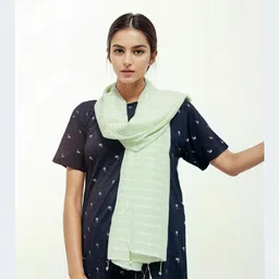 Printed Georgette Women Light Green Scarf, Stole, Fancy Scarf-image-98