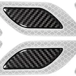 Reflective Warning Sticker White Carbon Fiber Car Bumper Hood Protection Car Reflector Light-image-8