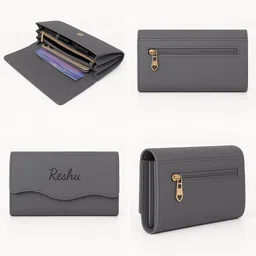 reshu Casual, Formal Grey Clutch image 2