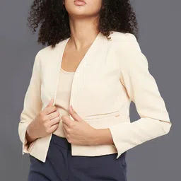 allen solly Women Solid Single Breasted Casual Blazer-picture-18
