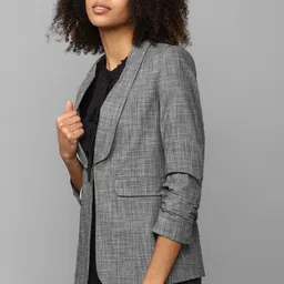allen solly Women Self Design Single Breasted Casual Blazer image 3