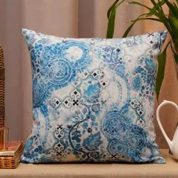 Blue Traditional Polycanvas 16 x 16 Inches Cushion Cover by Zeba-picture-12