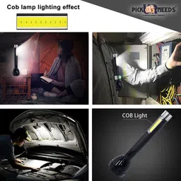 pick ur needs Long Range Led torch Light Rechargeable With 2000mAh Battery ( Pack Of 2) Torch image 5