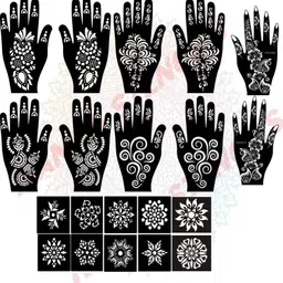 bittu creation MENDI_F325 MENDI_F325 Hand Mehndi Stencil Stencil image 1