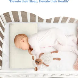 cherilo Full Size Elevated Wedge Pillow for Baby Crib & Mattress, Memory Foam Solid Baby Pillow Pack of 1 image 5
