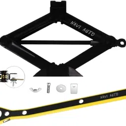 Black 3 Ton Manual Scissor jack for Car/ Auto with Spanner and Ratchet Vehicle Jack-image-7