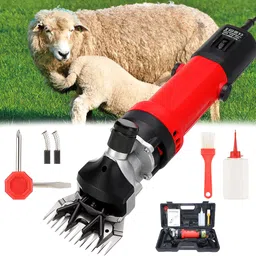 zotimo 6 Speed Electric Sheep Hair Cutting Machine For Pet Animal Clipper Sheep Trimmer Red, Black Pet Hair Trimmer-picture-10