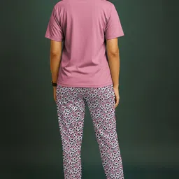 feel track Women Night Suit Set Multicolor Printed image 2