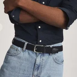 loopa Men & Women Casual, Formal, Evening, Party Black Nylon Belt image 4